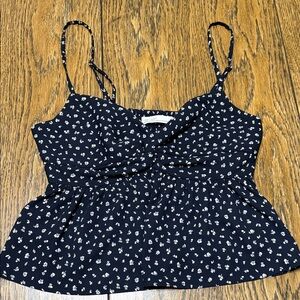 OAK + FORT Navy Floral Camisole